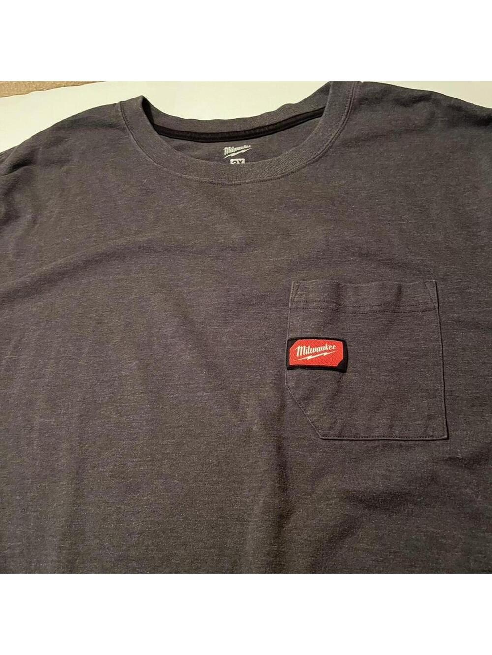 Milwaukee Workwear Long Sleeve Pocket Tee Black Sized 2X